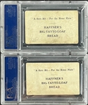 1922 Haffner's Big-Tayto-Loaf Urban Faber and Dick Kerr - Rare Back Pair (2)