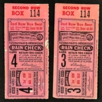 1934 World Series Games 3 & 4 Ticket Stub Pair - St. Louis Sportsman's Park
