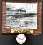 Ralph Branca and Bobby Thompson Signed Baseball and Photo (Beckett Authentic)