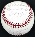 Ralph Branca and Bobby Thompson Signed Baseball and Photo (Beckett Authentic)