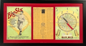 1922 Christy Mathewson Big Six Indoor Baseball Game in Huge Framed Display