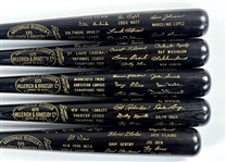 1960's World Series Black Bats Collection (5) Incl. 1963 Yankees and 1969 Miracle Mets - From Chicago White Sox Executive