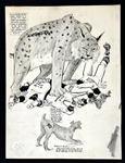 1959 Willard Mullin Original Artwork for Northwestern University Football