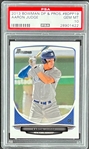 2013 Bowman Draft Picks & Prospects #BDPP19 Aaron Judge Rookie Card - PSA GEM MINT 10