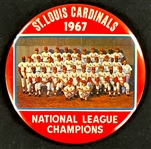 1967 St. Louis Cardinals National League Champions JUMBO Stand Up Button
