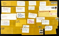 Football and Basketball Pro/College Stars Signed Return Address Collection (XX) Incl. John Wooden and Others (Beckett Authentic)