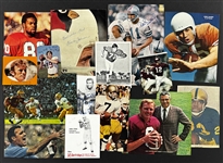 Football Hall of Famers and Stars Signed 8x10 and Smaller Color Magazine Photos Collection (41) Incl. Unitas, Graham, Butkus and Others (Beckett Authentic)