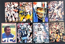 Football Hall of Famers and Stars Signed 8x10 Color Magazine Photos Collection (31) Incl. Karras, Merlin Olsen, Deacon Jones and Others (Beckett Authentic)