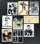 Football Hall of Famers and Stars Signed 8x10 Black and White Magazine Photos Collection (9) Incl. Layne, Tittle and Others (Beckett Authentic)