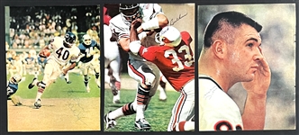 Chicago Bears Stars Signed 8x10 Color Magazine Photos Collection (11) Incl. Butkus, Ditka, Sayers and Others (Beckett Authentic)
