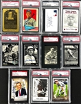 Hall of Famer and Superstar Signed Card and Postcards Collection (53) Incl. 19 PSA/DNA Encapsulated (Beckett Authentic)