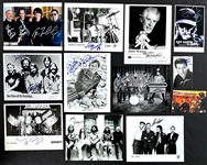 Classic Rock & Roll Band-Signed Photos (37) Incl. Stewart Copeland, Foghat, Jefferson Starship and others (Beckett Authentic)