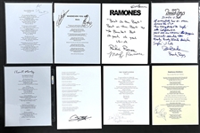 Classic Rock & Roll Band-Signed Lyric Sheets (11) Incl.  (Beckett Authentic)