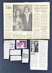 Elvis Presley Original AP Wire Divorce Photo with Newspaper Story Using the Photo Plus Other Clippings