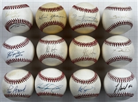 Baseball Hall of Famers and Stars Signed Baseballs (12) Incl. Nolan Ryan, Lou Brock and Others (Beckett Authentic)