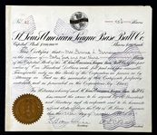 1927 St. louis Browns Stock Certificate