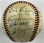 1951 National League Champions New York Giants Team Signed Baseball (26 Sigs) Incl. Rookie Willie Mays Signature (JSA)