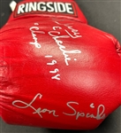 Leon Spinks Your Champ! Signed Boxing Trunks and Boxing Gloves (5) (Beckett Authentic)