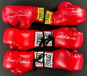 Boxing Glove Signed Collection (7) Incl. Joe Frazier, Don King, Evander Holyfield and Others (Beckett Authentic)