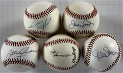 Football Hall of Famers and Stars Single Signed Baseballs (17) (Beckett Authentic)