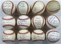 Hall of Famers and Stars To Charlie Single Signed Baseballs (39) (Beckett Authentic)