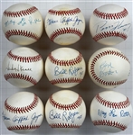 Olympic Champions Single Signed Baseballs (9) (Beckett Authentic)