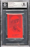 1929-30 4 In 1 Exhibits #17 Red Ruffing Signed Single Panel (Beckett Encapsulated)