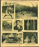 1920 Babe Ruth Newspaper Section with First Action Photo as a Yankee Plus Two Others (3 items)