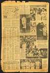 1920 Babe Ruth Newspaper Section with First Action Photo as a Yankee Plus Two Others (3 items)