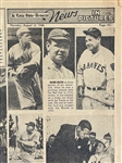 1920 Babe Ruth Newspaper Section with First Action Photo as a Yankee Plus Two Others (3 items)