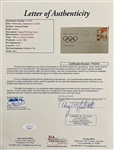Jaques Plante Signed FDC (JSA LOA)