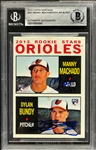 2013 Topps Heritage #201 Manny Machado & Dylan Bundy - Encapsulated Beckett Authentic