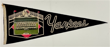 1961 New York Yankees Team Photo Pennant