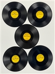 1956 Carl Perkins SUN Records 78 RPM Collection of Five Incl. Blue Suede Shoes, Dixie Fired, Matchbox and Others (5)