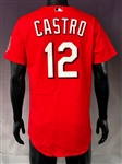 2000 Juan Castro Cincinnati Reds Red Batting Practice Used Pregame Jersey