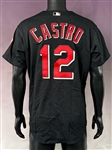 2000 Juan Castro Cincinnati Reds Black Mesh Batting Practice Used Pregame Jersey