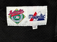 2000 Juan Castro Cincinnati Reds Black Mesh Batting Practice Used Pregame Jersey