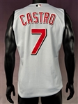 2002 Juan Castro Signed Cincinnati Reds Game Used Road Vest