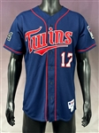 2006 Juan Castro Minnesota Twins Game Used Blue Home Jersey - with 34 on Sleeve in Honor of Kirby Puckett