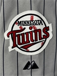 2006 Juan Castro Minnesota Twins Game Used Pinstripe Road Jersey - with 34 on Sleeve in Honor of Kirby Puckett