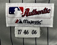 2006 Juan Castro Minnesota Twins Game Used Pinstripe Road Jersey - with 34 on Sleeve in Honor of Kirby Puckett