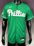 2020 Juan Castro Philadelphia Phillies St. Patrick's Day Green Coaches Jersey