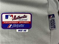 2010 Juan Castro Philadelphia Phillies Game Used Road Jersey - with 36 Robin Roberts Memorial Patch