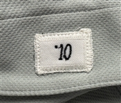 2010 Juan Castro Philadelphia Phillies Game Used Road Jersey - with 36 Robin Roberts Memorial Patch
