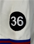 2010 Juan Castro Philadelphia Phillies Game Used Home Off-White Style Jersey - with 36 Robin Roberts Memorial Patch