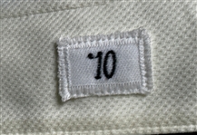 2010 Juan Castro Philadelphia Phillies Game Used Home Off-White Style Jersey - with 36 Robin Roberts Memorial Patch