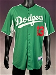 2016 Juan Castro Los Angeles Dodgers St. Patrick's Day Coaches Pregame Jersey - One-Game Style