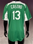 2016 Juan Castro Los Angeles Dodgers St. Patrick's Day Coaches Pregame Jersey - One-Game Style