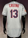 2017 Juan Castro Los Angeles Dodgers 4th of July Coaches Road Jersey - Two-Game Style from July 1 & 2, 2017