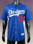 2016/17 Juan Castro Los Angeles Dodgers Coaches Pregame Jersey - Blue with White Side Panels Style